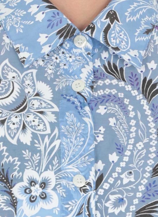  에트로 셔츠 코튼 앤 실크 셔츠 라이트 블루 - ETRO