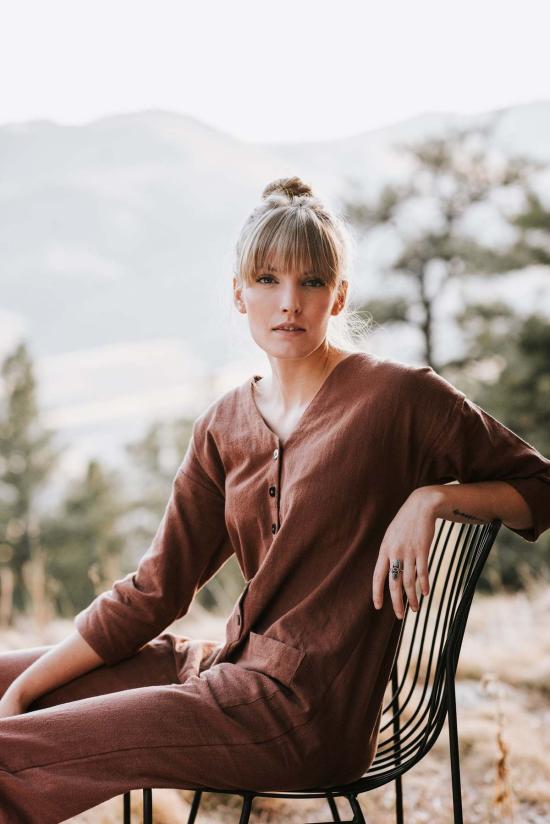  Happy French Gang 점프수트 해피 프렌치 갱 테라코타  테라코타 - OTHER BRANDS