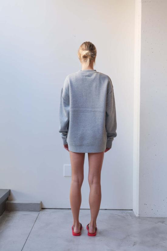  앳 던 스웨터 새벽에. 하와이 스웨트셔츠 그레이 헤더 - AT DAWN.