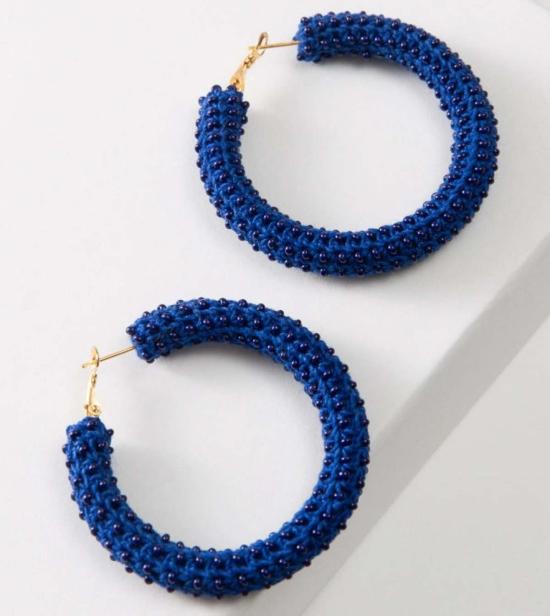  누데이 컬렉션 이어링 눈데이 컬렉션 아줄 크로셰 후프 - NOONDAY COLLECTION