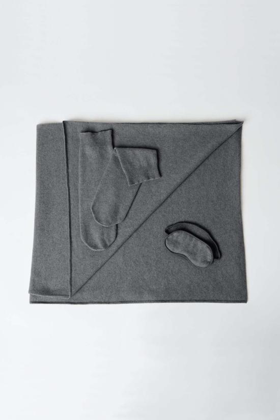  Santicler 라운지 웨어 산티클러 클라우드 나인 캐시미어 트래블 세트 헤더 차콜 - OTHER BRANDS