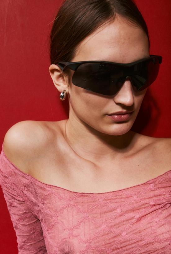  SAEMDI 반팔 티셔츠 Saemdi 크린클 저지 탑 더스티 로즈 - OTHER BRANDS