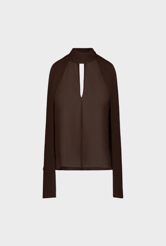  샘디 블라우스 사엠디 홀터넥 스카프 탑