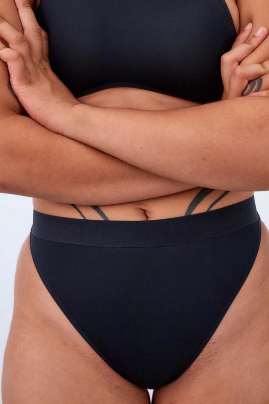  La Fille D'o 비키니 수영복 라 필 드 오 웨이 아이 워크 비키니 바텀 블랙 - OTHER BRANDS