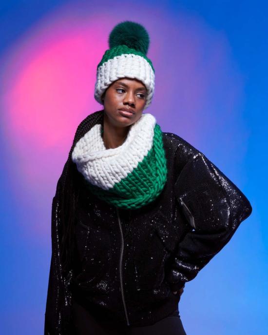  미샤램퍼트 머플러/스카프 미샤 램퍼트 화이트 | 켈리 스누드 라지 - MISCHA LAMPERT