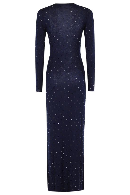  파코라반 롱 원피스 라반느 로브 드레스 블루 - PACO RABANNE