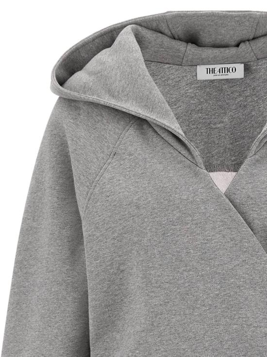  디 아티코 숏 원피스 아티코 후드 미니 드레스 그레이 - THE ATTICO