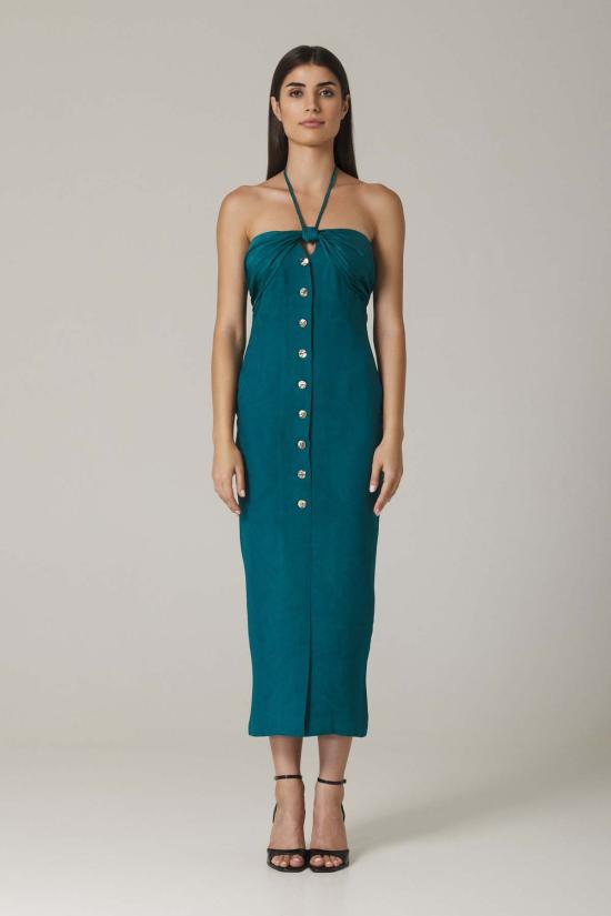  Santicler 롱 원피스 산티클러 클로에 스트랩리스 드레스 카프리 블루