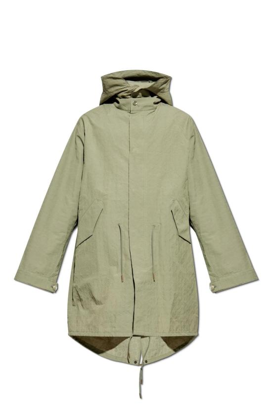  지방시 패딩 탈착식 후드가 있는  파카 (그린)