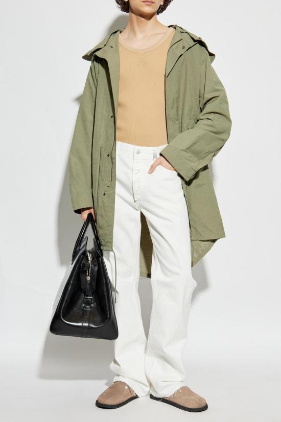  지방시 패딩 탈착식 후드가 있는  파카 (그린) - GIVENCHY