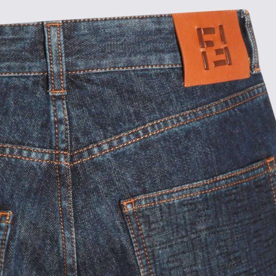  펜디 숏팬츠 블루베리 코튼 쇼츠 - FENDI