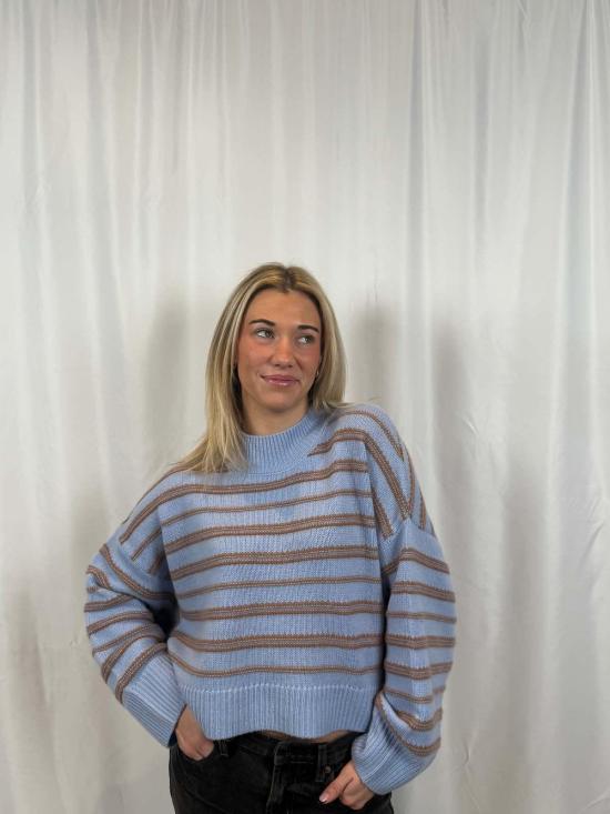  사블린 스웨터 웰스 크롭 풀오버