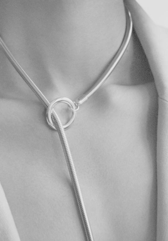  루스 오르티스 목걸이/팬던트 루즈 오리츠 베일 체인 토글 목걸이 스털링 실버 - LUZ ORTIZ