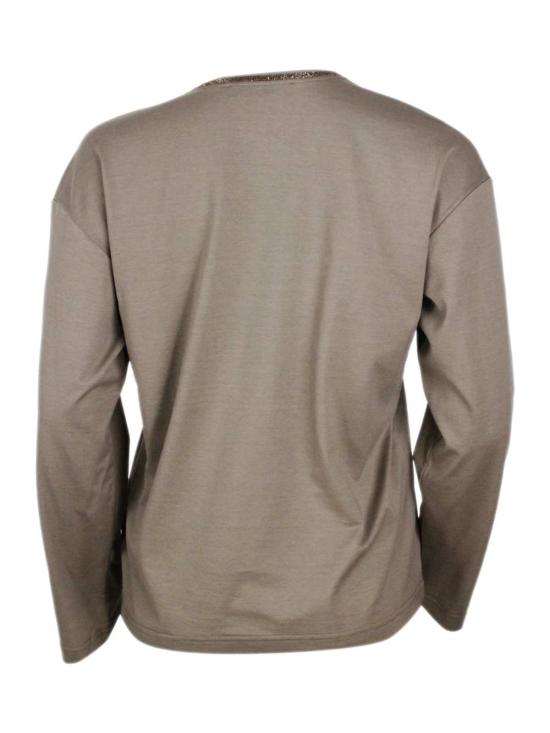  파비아나 필리피 반팔 티셔츠 Fabiana Filippi 티셔츠 Corteccia - FABIANA FILIPPI