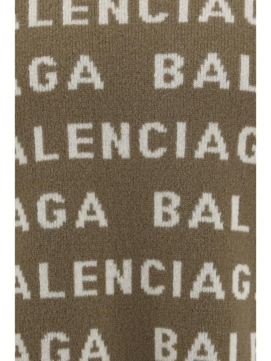  발렌시아가 스웨터 울  다크베이지/화이트 - BALENCIAGA