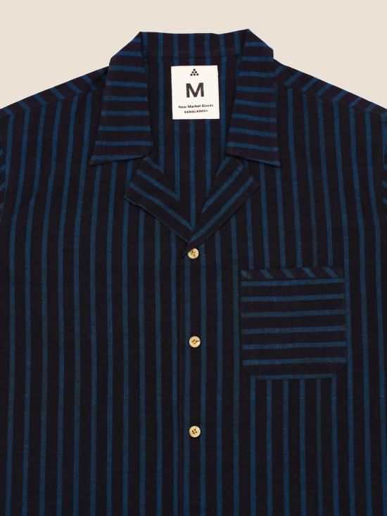  New Market Goods 반팔 셔츠 뉴마켓 상품 콘드로 캠프  블루 - NEW MARKET GOODS