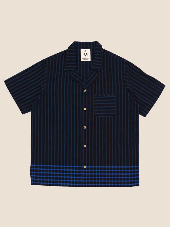  New Market Goods 반팔 셔츠 뉴마켓 상품 콘드로 캠프  블루