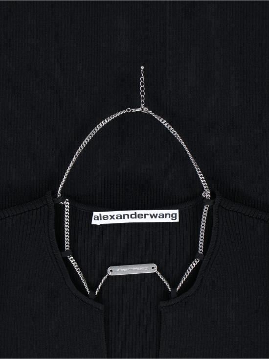  알렉산더 왕 숏 원피스 비스코스 블렌드 미니 드레스 블랙 - ALEXANDER WANG