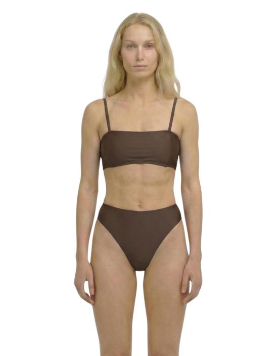  하우스라벨 비키니 수영복 Ha 001 미드 라이즈 비키니 브리프 아라비카 - HAUSLABEL