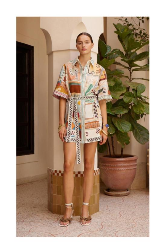  알레메 숏 원피스 알레마이스 미셸 미니 드레스 멀티컬러 - ALEMAIS