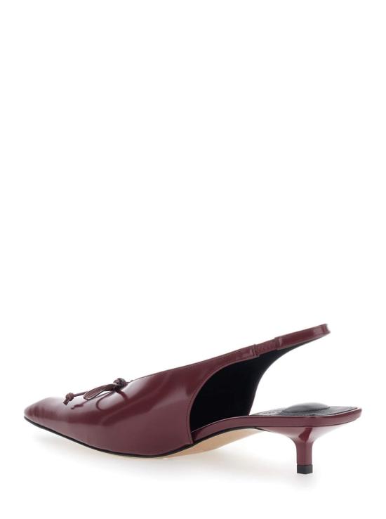  자크뮈스 힐/펌프스 보르도 가죽 펌프스, 뾰족한 앞코 디자인 - JACQUEMUS