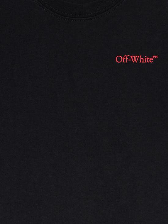 25FW [키즈] 오프화이트 티셔츠 44BAA002F5J00D 1025 Black - OFF WHITE