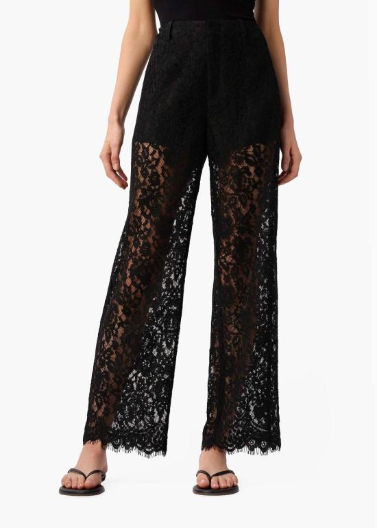  카미 뉴욕 스트레이트 팬츠 Cami Nyc Minerva 레이스 팬츠 블랙 - CAMI NYC