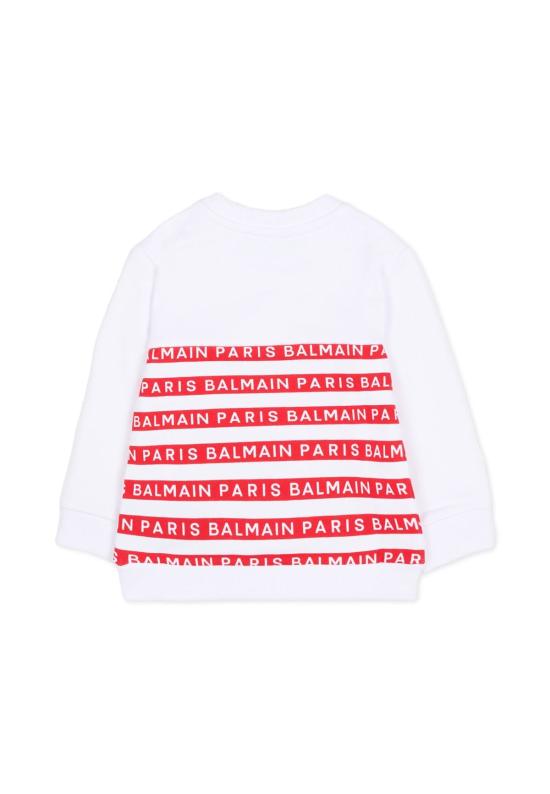  [키즈] 발망 풀오버 키즈 스웨트셔츠 화이트 - BALMAIN