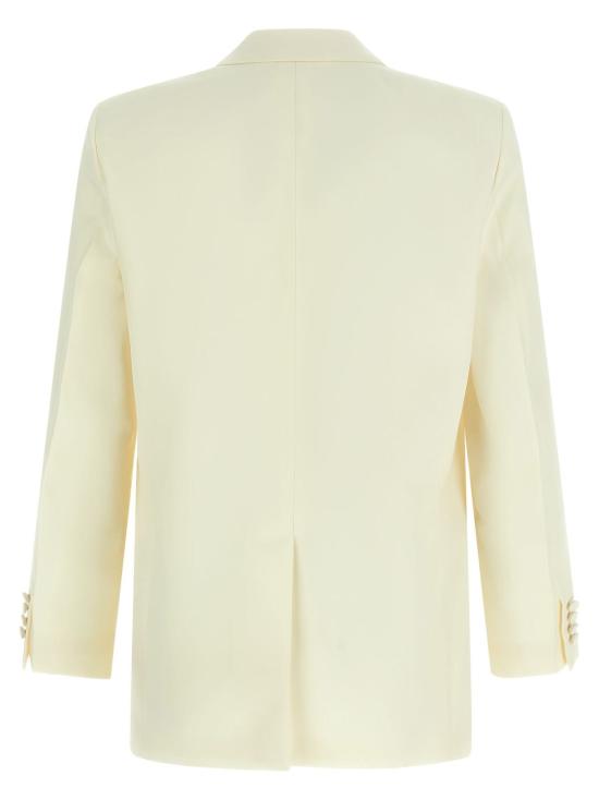  구찌 수트 자켓 더블 브레스티드 테크니컬 파나마 블레이저 화이트 - GUCCI