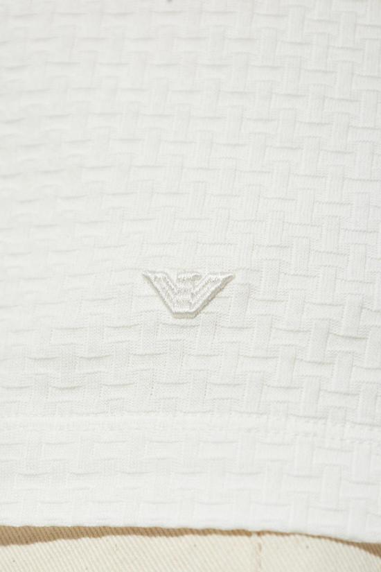  엠포리오 아르마니 폴로 티셔츠 패턴 폴로 셔츠 화이트 - EMPORIO ARMANI