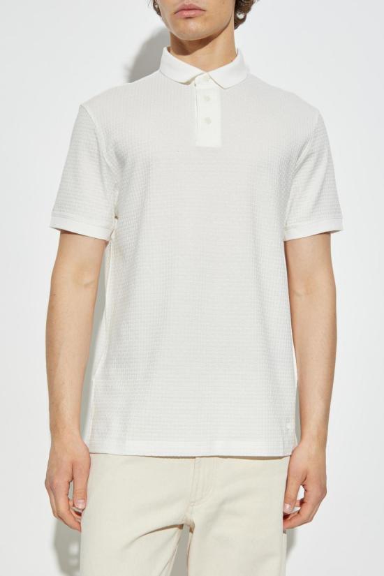  엠포리오 아르마니 폴로 티셔츠 패턴 폴로 셔츠 화이트 - EMPORIO ARMANI