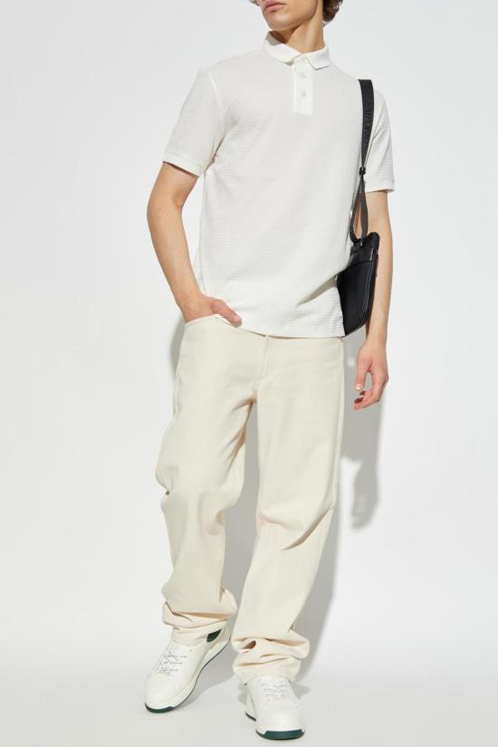  엠포리오 아르마니 폴로 티셔츠 패턴 폴로 셔츠 화이트 - EMPORIO ARMANI