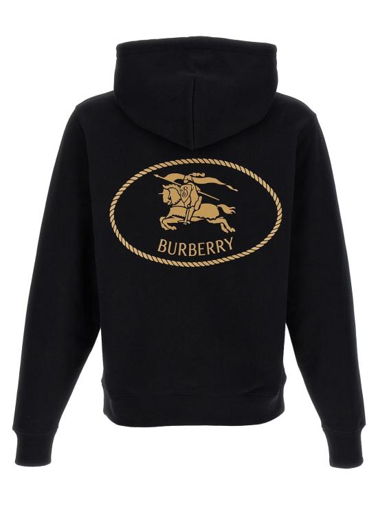  버버리 긴팔 티셔츠 사이먼 후드티 블랙 - BURBERRY