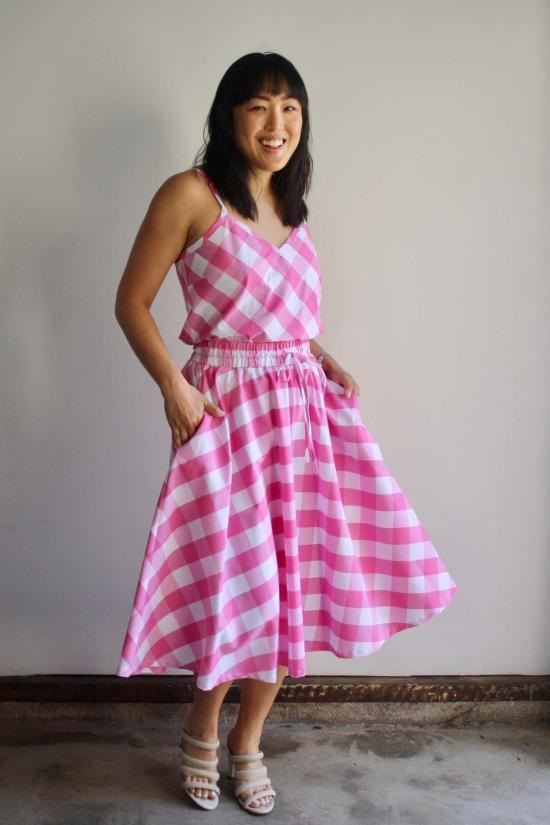  머틀 미디 스커트 엘라 스커트 과일 펀치