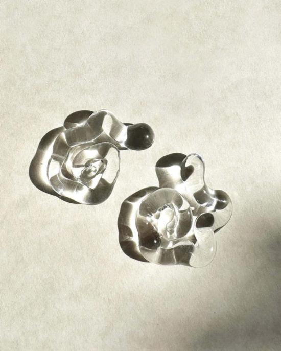  줄리 테브노 이어링 줄리 테베노 에테르나 크리스탈 유리 귀걸이 - JULIE THEVENOT