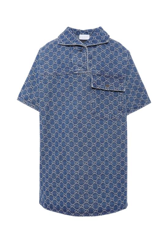  [키즈] 구찌 원피스 GG 모티브 아동용 데님 드레스