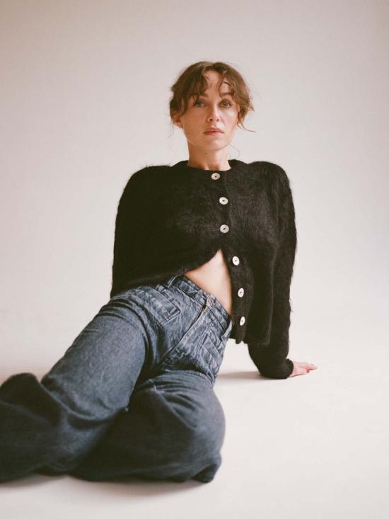  마리아 스탠리 가디건 브러시드 카디 느와르 - MARIA STANLEY