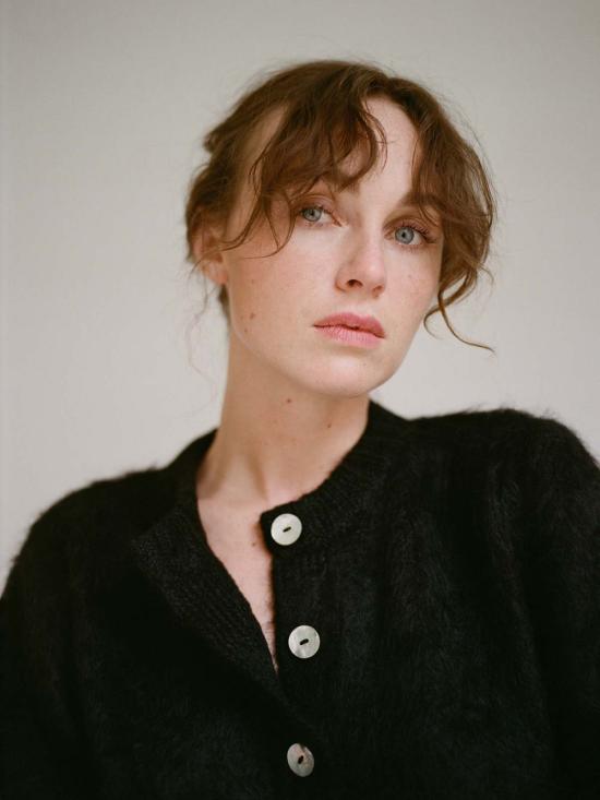  마리아 스탠리 가디건 브러시드 카디 느와르 - MARIA STANLEY