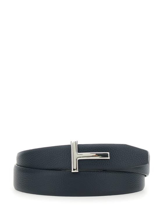  톰포드 가죽 벨트 톰 포드 T Rev  3cm 블루