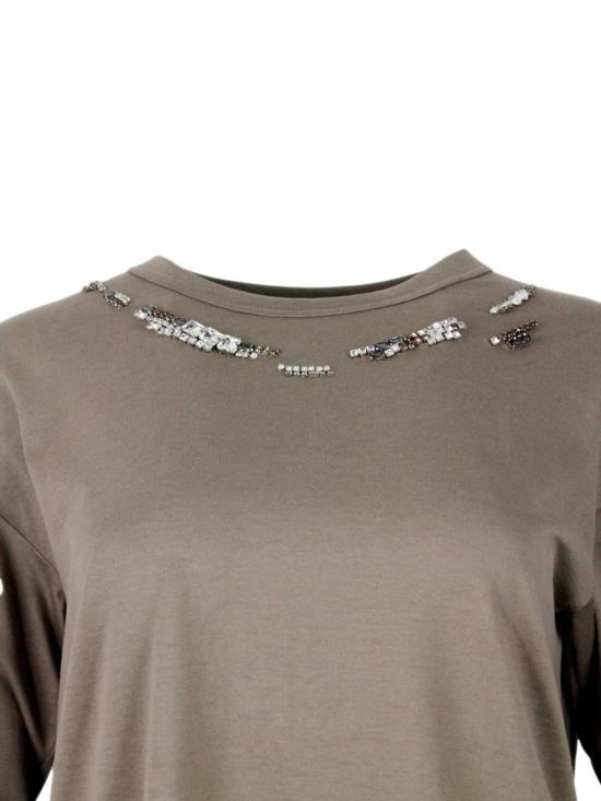  파비아나 필리피 반팔 티셔츠 Fabiana Filippi 티셔츠 Fango - FABIANA FILIPPI