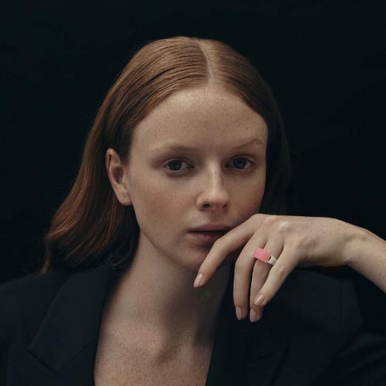  밍유왕 반지 명유왕 셀로  스털링 실버/핑크 - MING YU WANG