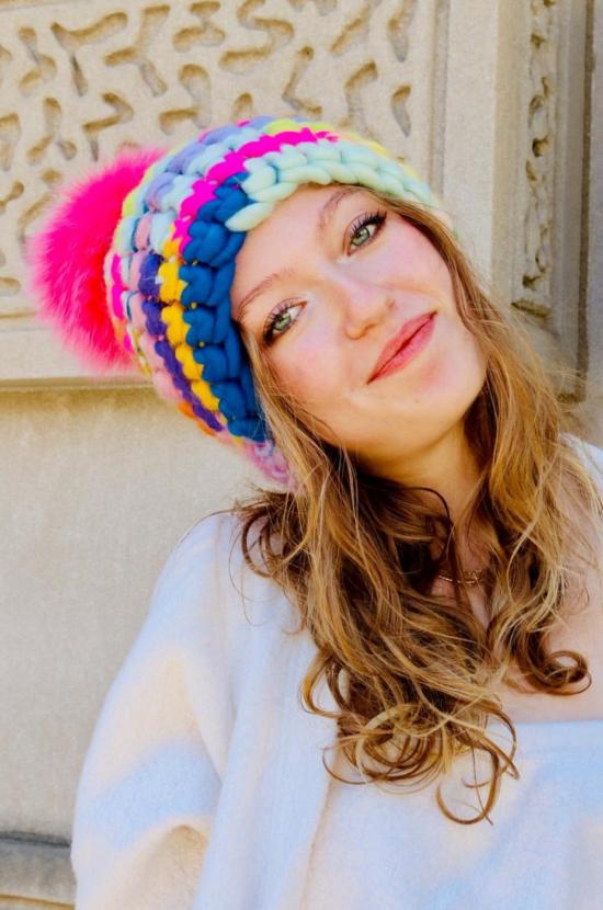  미샤램퍼트 모자 미샤 램퍼트 컨페티 비니 + 마젠탈 XL 폼폼