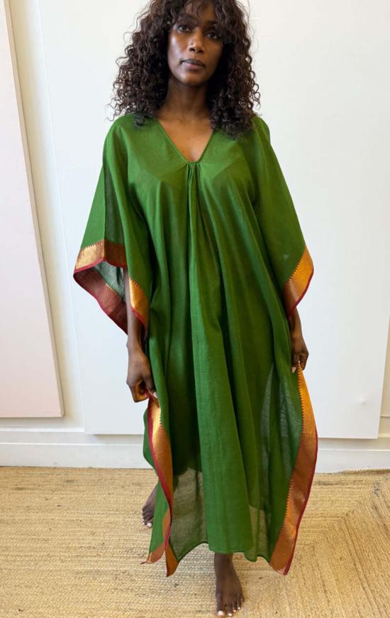  투 롱 원피스 이끼색 녹색 망가 카프탄 2개