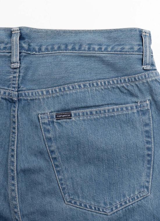  나나미카 데님 팬츠 5포켓  인디고 블리치 - NANAMICA