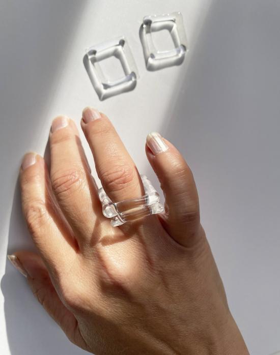  제인 다렌스부르그 반지 제인 다렌스버그 스퀘어 링 클리어 - JANE DARENSBOURG