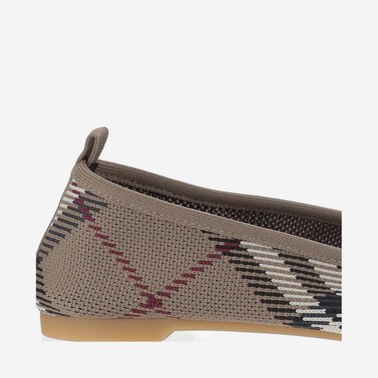  [키즈] 버버리 레이스업 슈즈 베이비 발레 플랫 레드 - BURBERRY