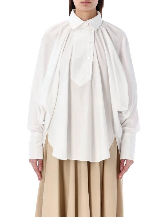  파투 블라우스 오버셔츠 화이트