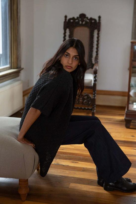  Erica Tanov 가디건 에리카 타노프 코튼 키모노  잉크 - OTHER BRANDS