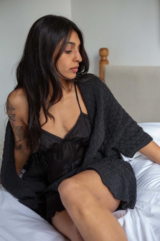  Erica Tanov 가디건 에리카 타노프 코튼 키모노  잉크 - OTHER BRANDS