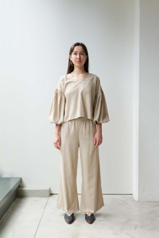  at Dawn. 스트레이트 팬츠 새벽에. 허리끈 조절 바지 - OTHER BRANDS